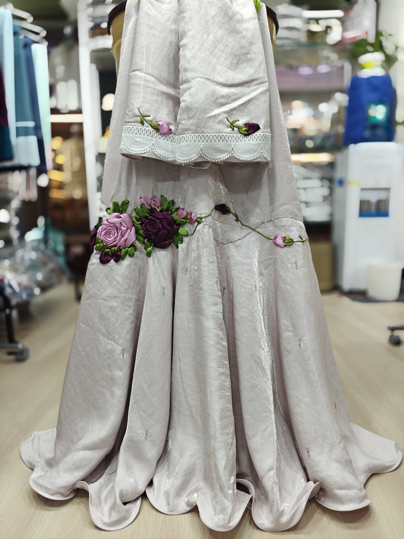  Full Gher, Imported Japan Silk, Handwork 